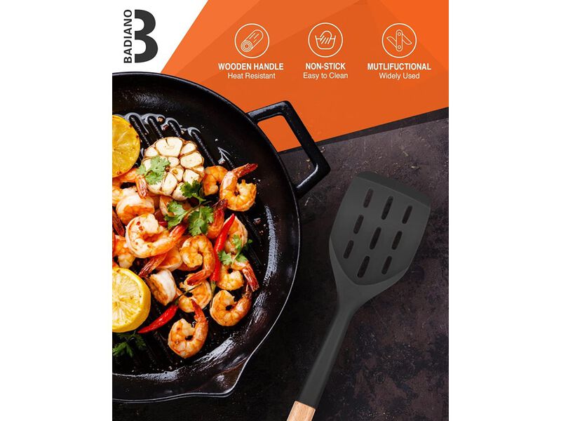 Pack of 2 Silicone Spatula, Non Stick Cooking Utensil Set image number 6