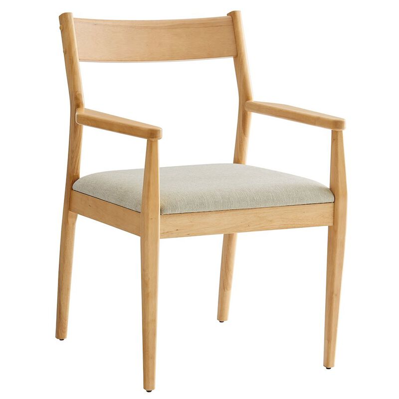 Solara Fabric Wood Dining Armchairs Set of 2 image number 3