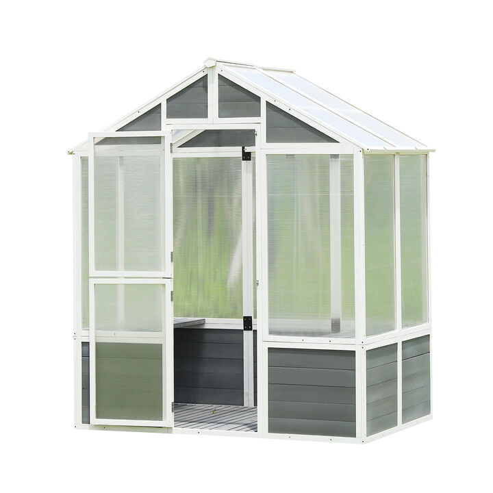 Large Polycarbonate Garden Greenhouse Shed for Plants and Vegetables