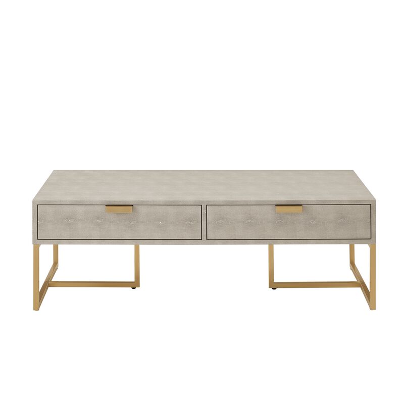 Nicole Miller Taha Faux Shagreen Coffee Table