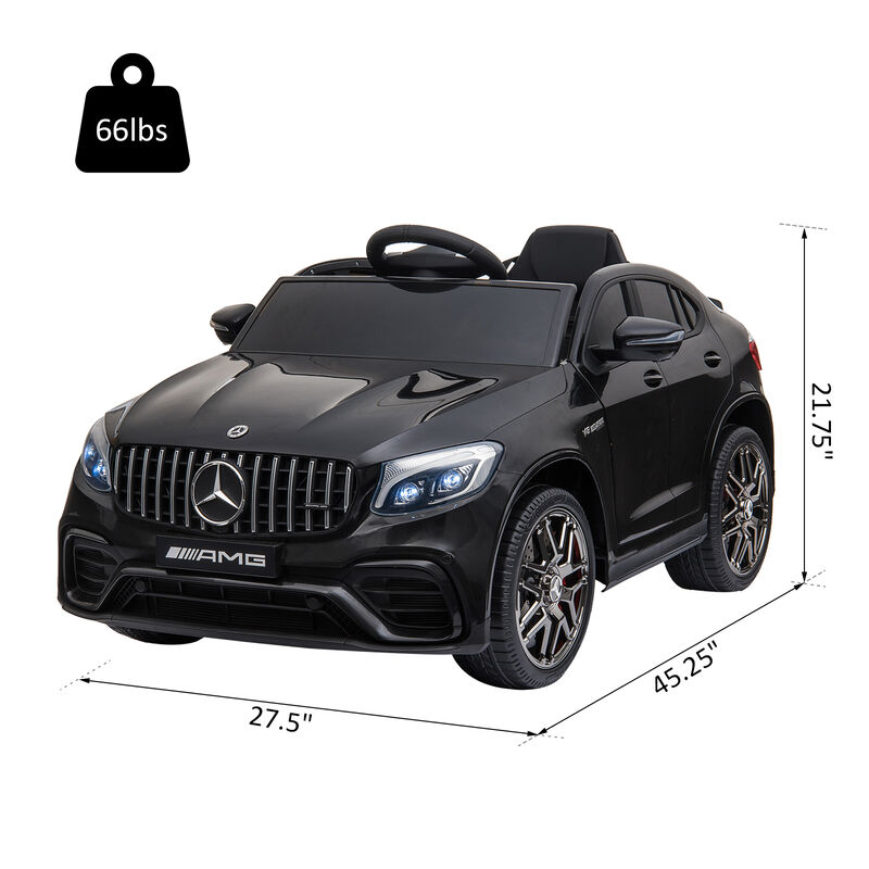 BreeBe 12V Toddler Ride On Car with Remote Control, Mercedes Benz AMG GLC63S Coupe, Electric Car with 2 Speed, MP3 Player, Light, Horn, Songs, Suspension image number 2