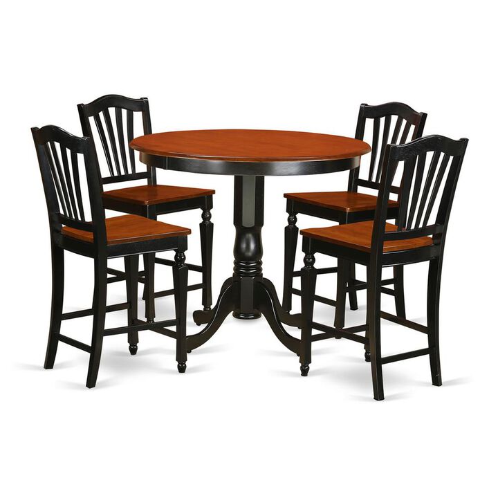 5 Pc counter height Dining room set - counter height Table and 4 Kitchen Chairs.