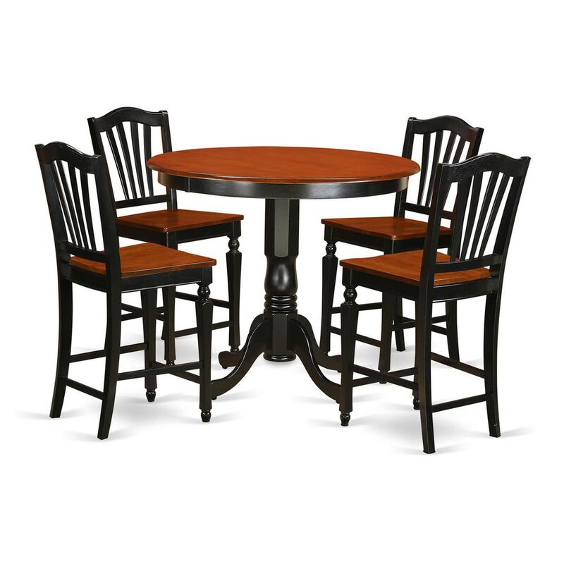 5 Pc counter height Dining room set - counter height Table and 4 Kitchen Chairs.