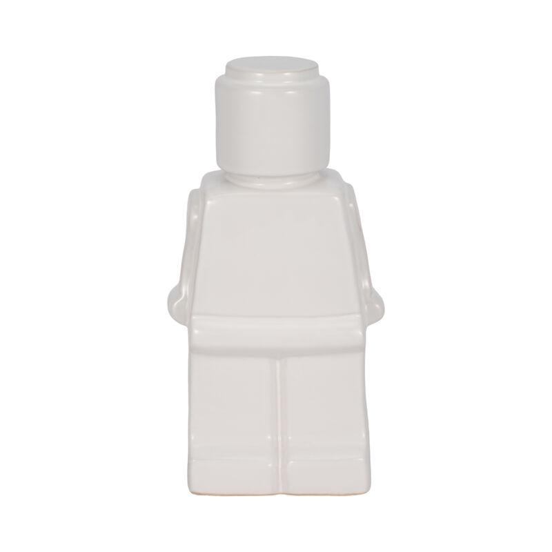 12" Block Man Figure, White image number 0
