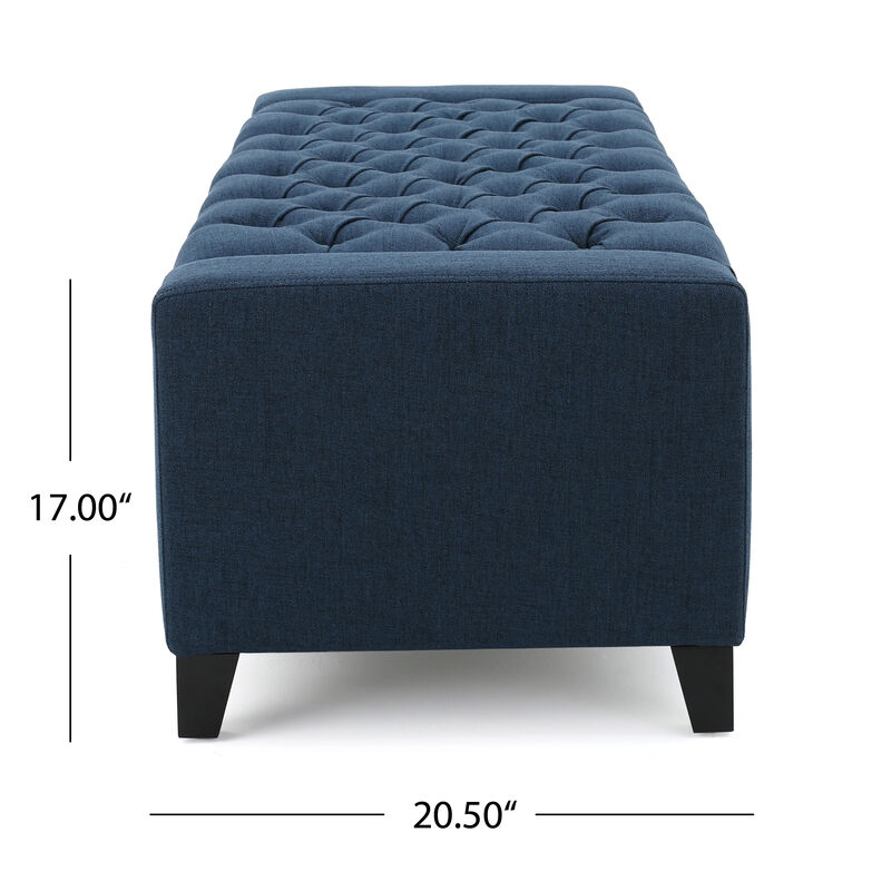Merax Fabric Upholstered Storage Ottoman for Living Room, Bedroom