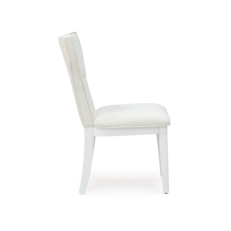 Canaal Dining Side Chair Set of 2, White Padded Seat and Cutout Back image number 3