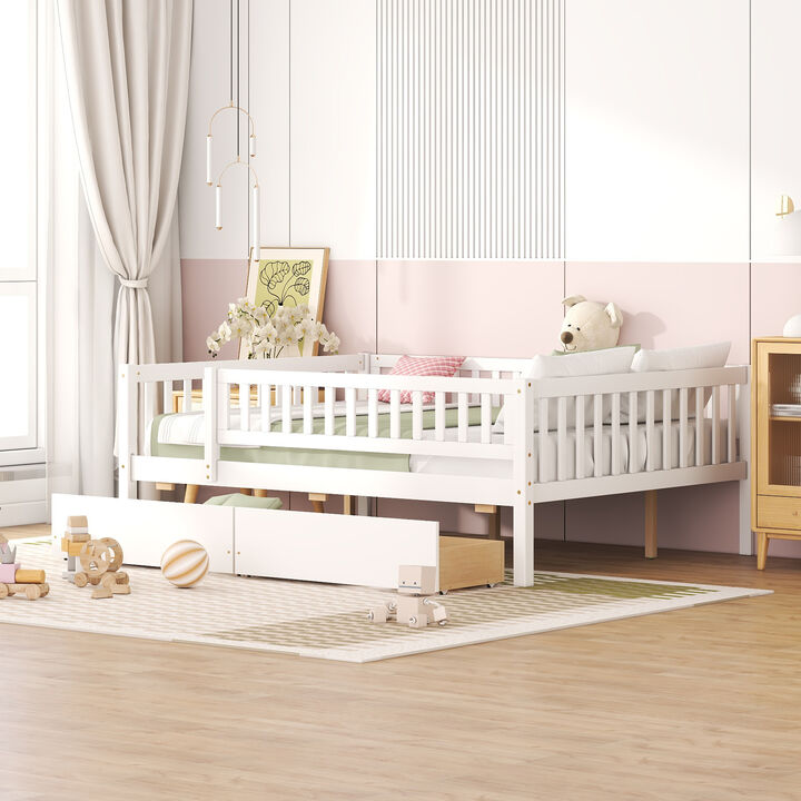 Whisen Multi-functional Design Wood Daybed with Two Drawers