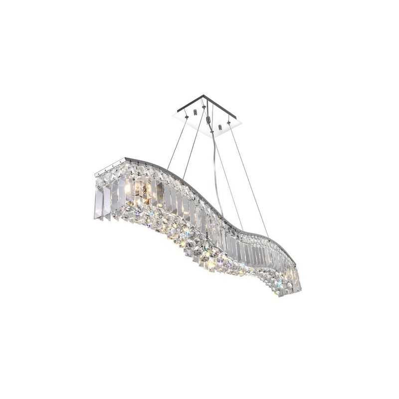 Glamorous 5 Light Down Chandelier With Chrome Finish