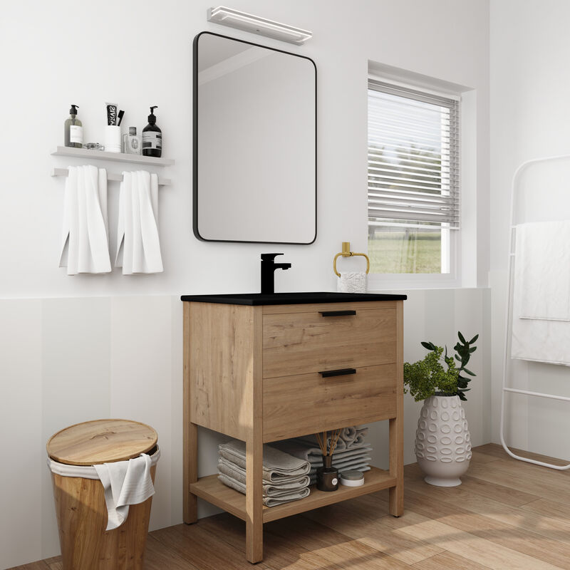 Streamdale 30 Inch Bathroom Vanity Plywood With 2 Drawers