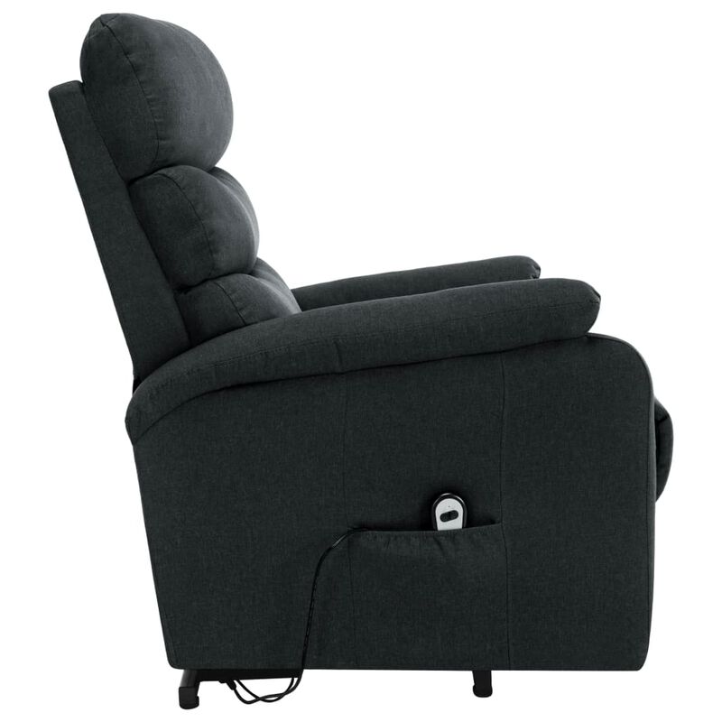 Power Lift Massage Recliner Dark Gray Fabric