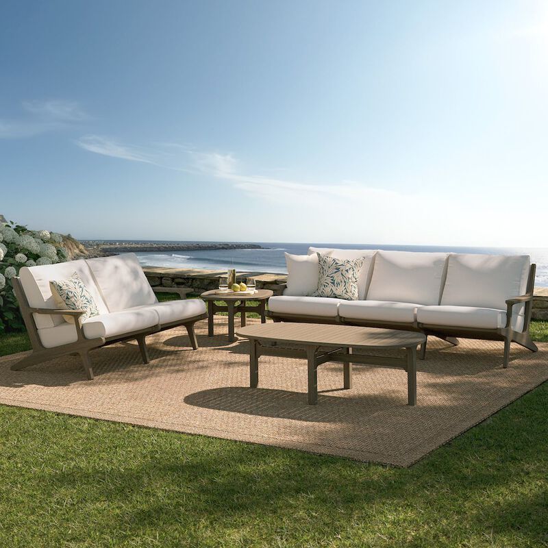 Modway Saratoga 4-Piece Outdoor Patio Teak Wood Furniture Set