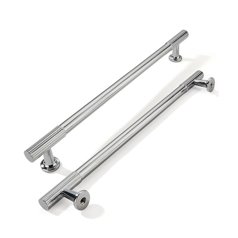 khtumeware 8 Inch Hole Center 2 Pack Polished Chrome Heavy Duty Solid Cabinet Pulls, Kitchen Drawer Handles, for Dresser cabinet