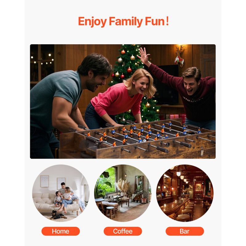 3 in 1 Combo Game Table 54in Air Hockey Ping Pong and Foosball image number 3
