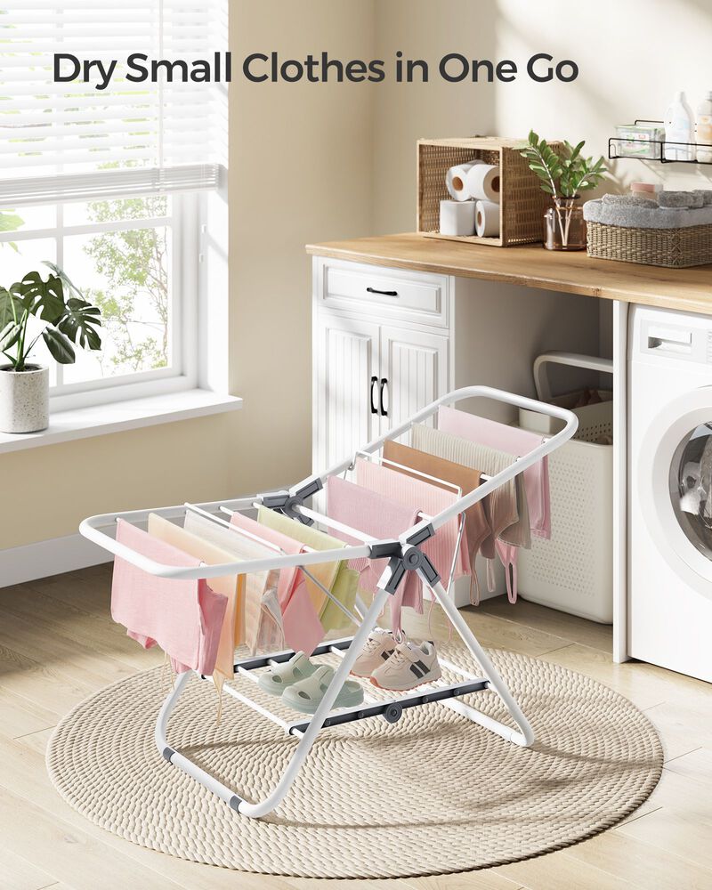 Small Foldable 2-Level Clothes Drying Rack