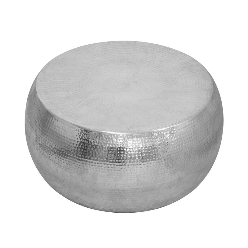 Pasargad Home Eclipse Hand-Forged Silver Metal Coffee Table image number 2