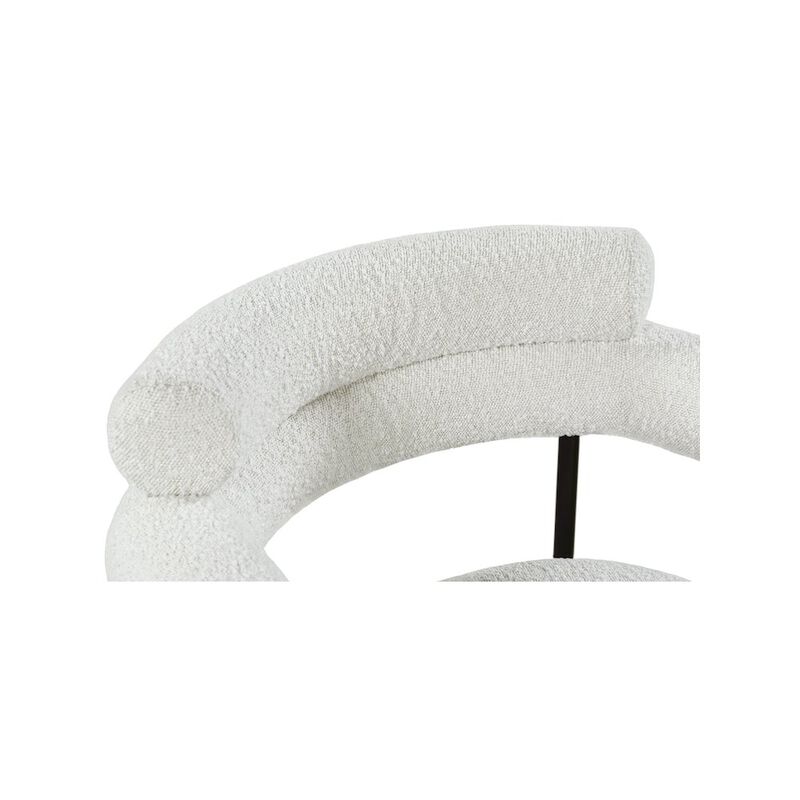 Meridian Furniture Blake Cream Boucle Fabric Dining Chair, Set of 2