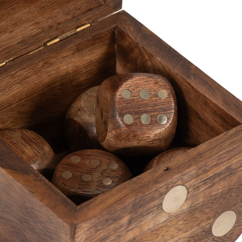 4" Dice Box With Dice Inside image number 2