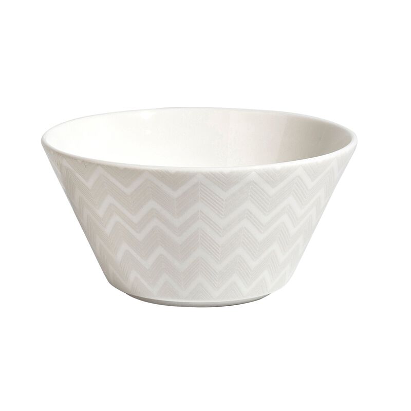Fruit Bowls ZIG ZAG WHITE Set of 6, diam. 5.04", H 2.48" image number 0