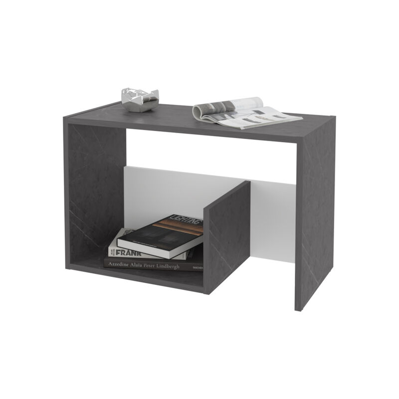 Side Table with Open Storage &ndash; Stylish Design, Ample Space for Books, Remote, and D&eacute;cor
