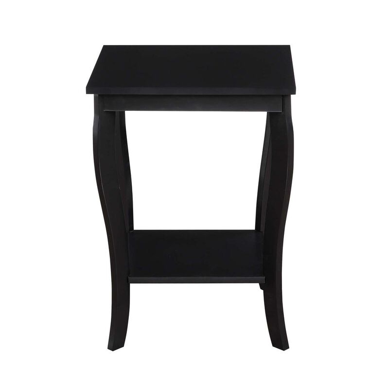 Convenience Concepts American Heritage Square End Table, Black