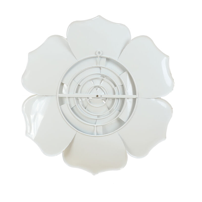 25" Bloom Metal Floral Wall Art Decor, White Gold image number 8