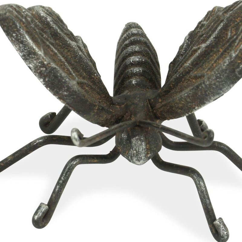 HomeRoots Cast Iron Butterfly Hand Painted Tabletop Sculpture image number 3