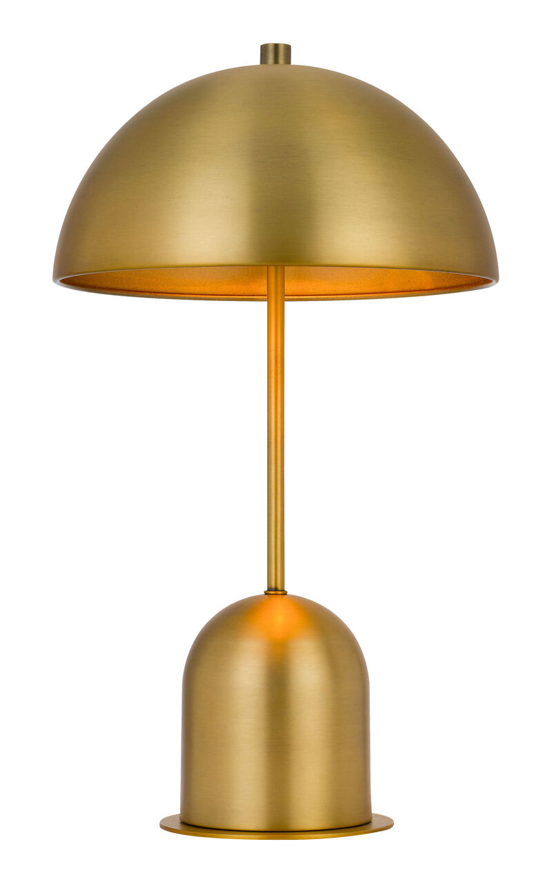 Hivvago 20" Antiqued Brass Metal Novelty Desk Lamp With Antiqued Brass Dome Shade