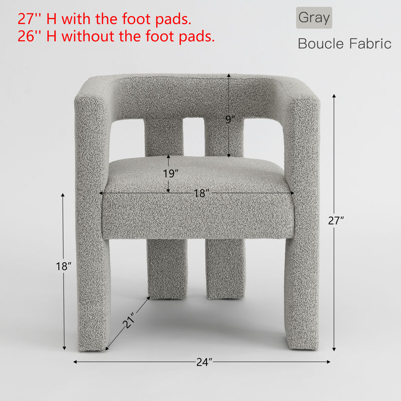 Hal Modern Boucle Armchair Set