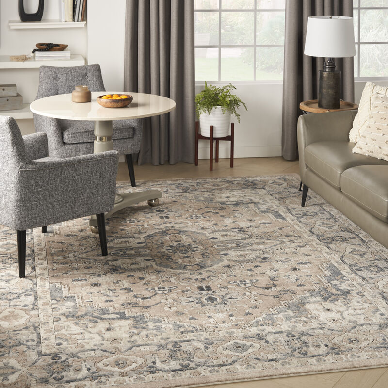 Quarry QUA05 Beige/Gray 8'10" x 11'10" Rug