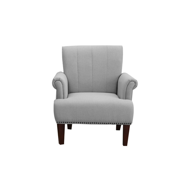 Upholstered Arm Chair with Cushioned Seat for Living Room or Bedroom