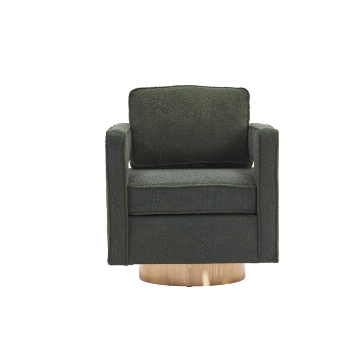 Swivel Barrel Chair for Living Room,360 Degree Swivel Club Modern Accent Single Sofa Chair, Small Leisure Arm Chair for Nursery, Hotel, Bedroom, Office