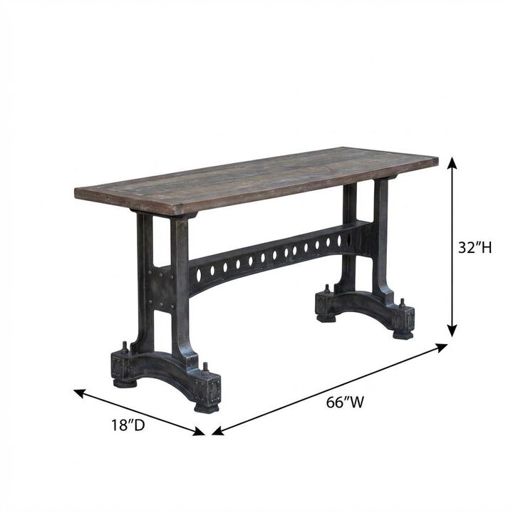 Starlight Canyon Home Rustic Industrial Console Table, Entryway Accent Table for Living Room,Gray