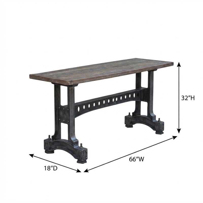 Starlight Canyon Home Rustic Industrial Console Table, Entryway Accent Table for Living Room,Gray image number 1