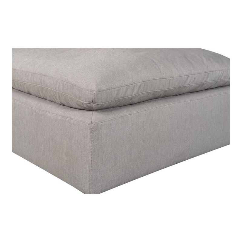 Moe's Home Collection Terra Condo Ottoman Livesmart Fabric Light Grey image number 3