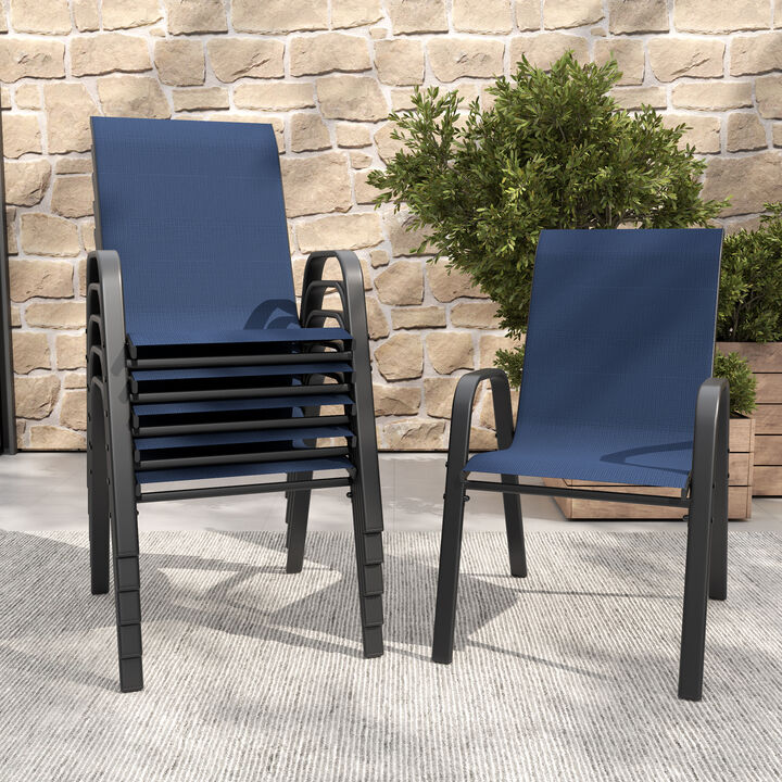 Nudcag 6-Piece Outdoor Dining Chair Set