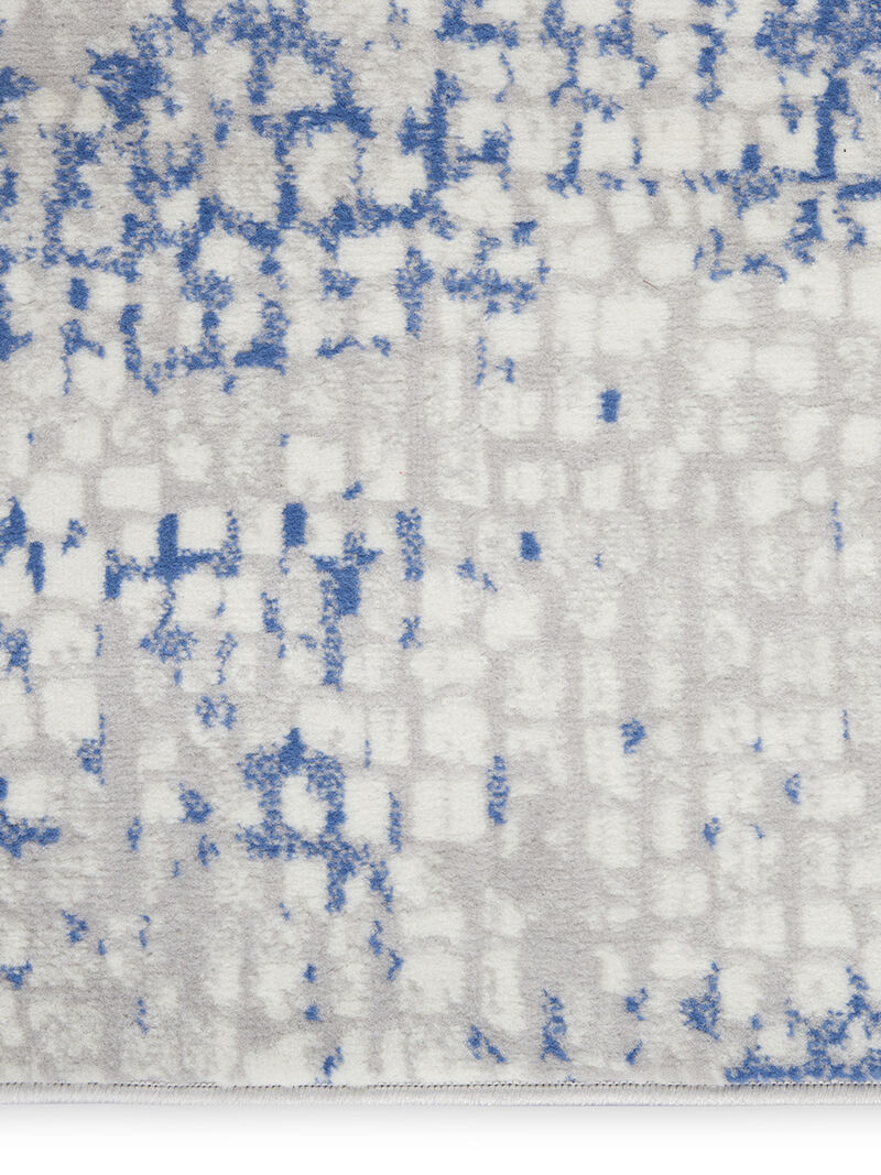 Whimsicle WHS07 Gray/Blue 2' x 8' Rug