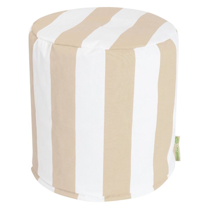 Majestic Home Goods Pouf Vertical Stripe Sand