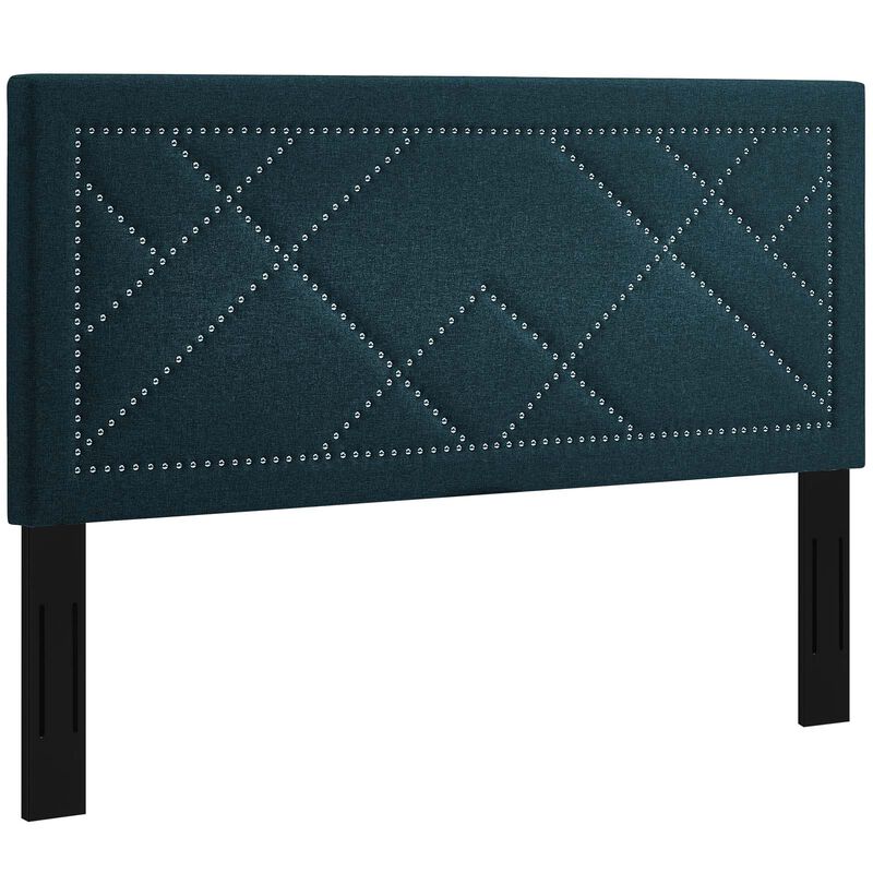 Modway - Reese Nailhead Full / Queen Upholstered Linen Fabric Headboard image number 2