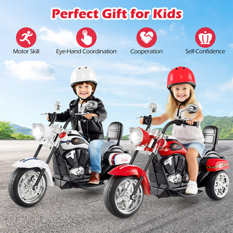 6V Toddler Electric Ride-On Bike with 3 Wheels, Horn and Front Headlight image number 5