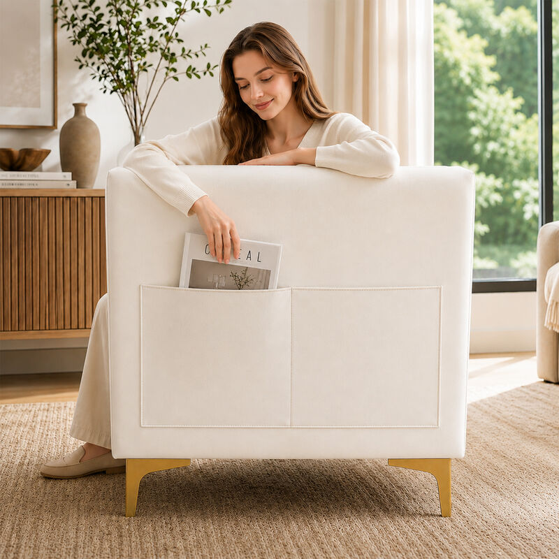 Drujep 78.5" Faux Leather Sofa image number 9