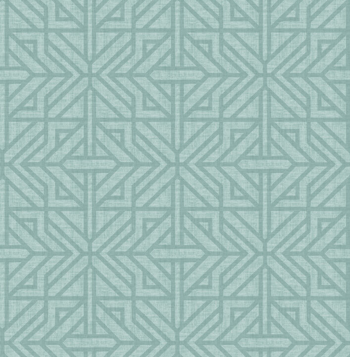 Hesper Teal Geometric Wallpaper