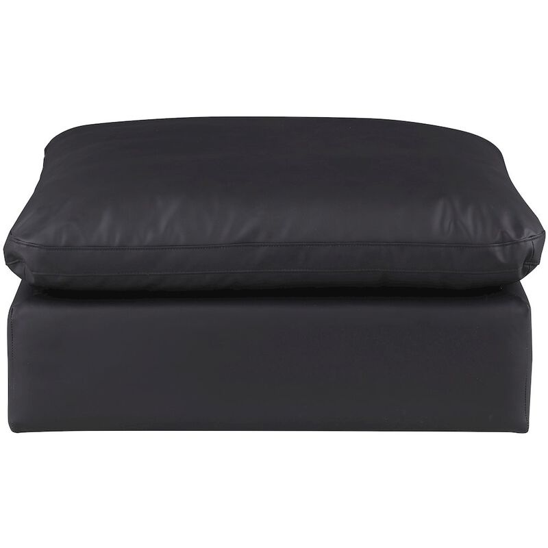 Meridian Furniture Comfy Black Vegan Leather Modular Ottoman