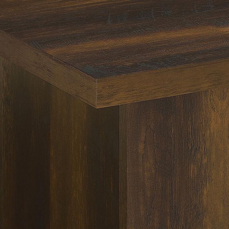 Darla Square Side-End Table, Block Style Base, Wood image number 4