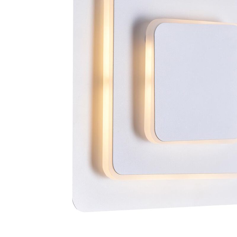 Private I LED Sconce With Matte White Finish