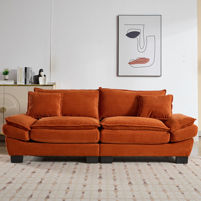 Merax Corduroy Deep Seat Sofa Couch