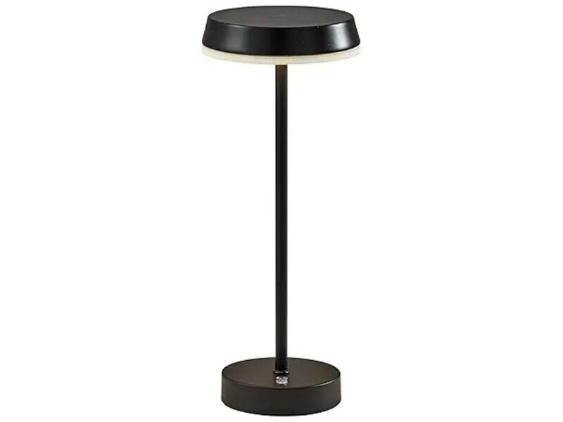 Adesso Cordless Table Lamp with 3-Level Touch Dimmer & Built-in Rechargeable Battery - 15 Tall Touch Lamp, Black Finish image number 0