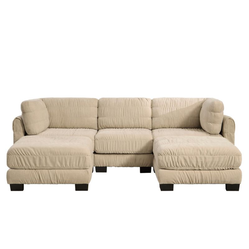 Fukwis Chenille Ruched Modular Sectional Sofa image number 0