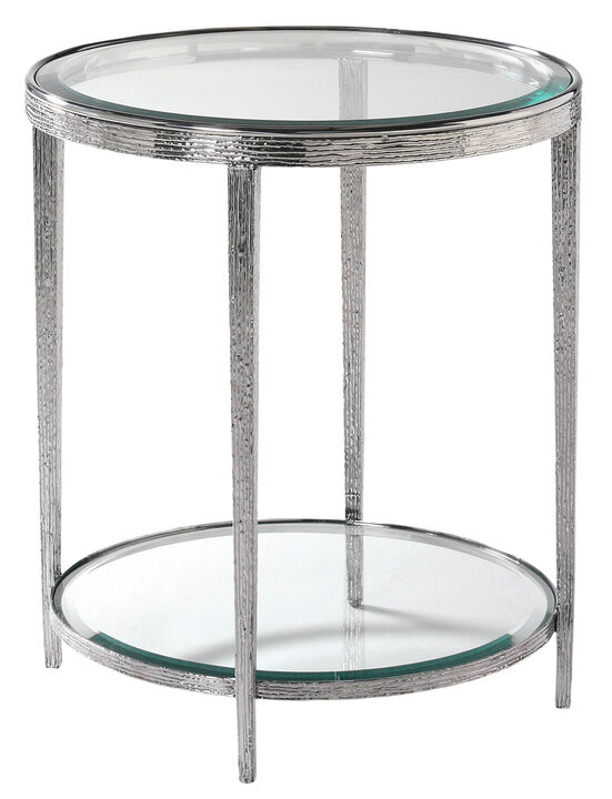 Jinx Nickel Round Side Table