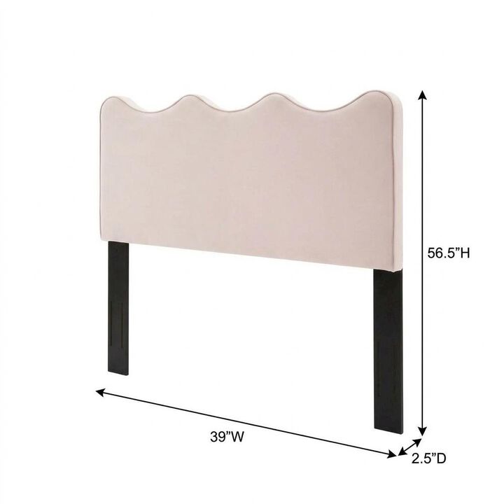 Performance Velvet Twin Headboard with Soft Upholstery and Durable Frame