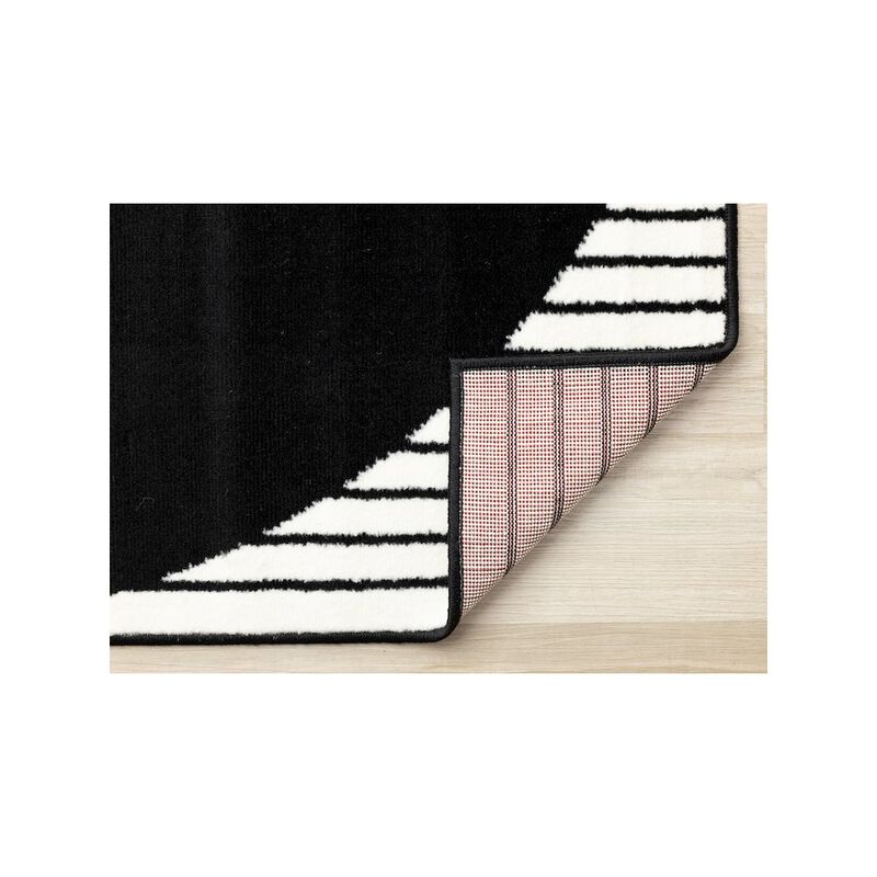 Novelle Home Functional Style Black White Modern Rug, 7'9 x 10'6 image number 4